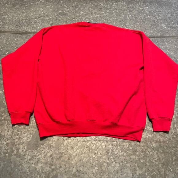 Vintage Snowman Christmas Tree Sweatshirt Womens Large MC Energy Sportswear Red - Picture 7 of 11